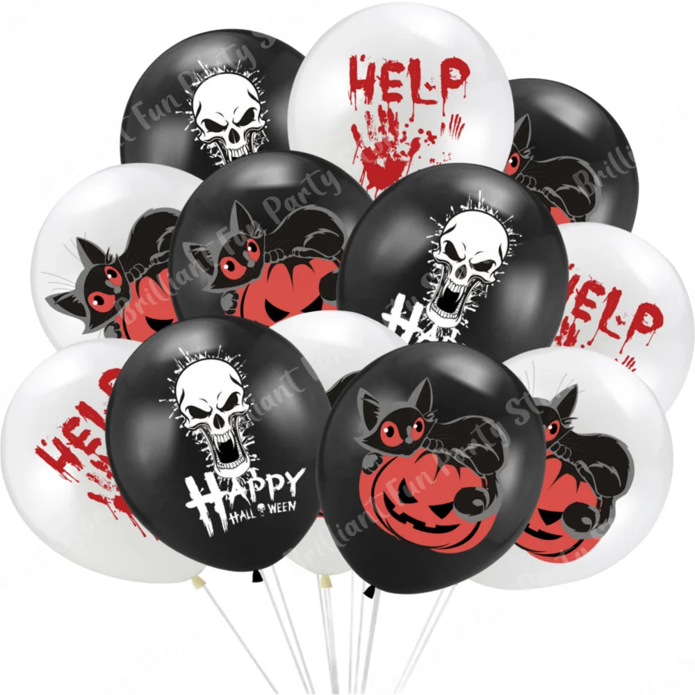 イベント・ハロウィン装飾|ハロウィン柄バルーンセット(12個)