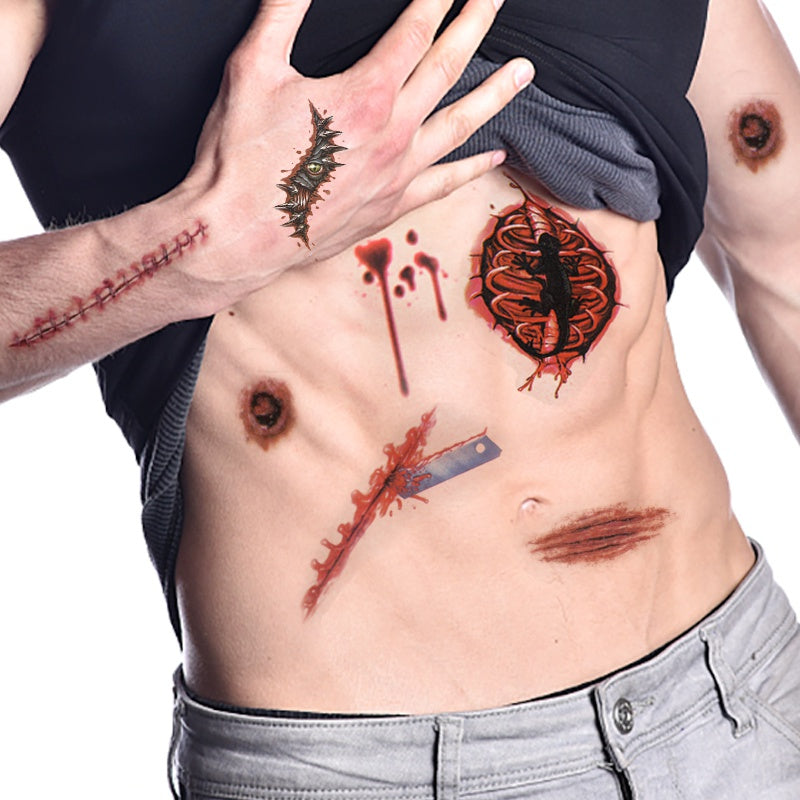 イベント・ハロウィングッズ|ハロウィン用防水タトゥーステッカー(30枚セット)