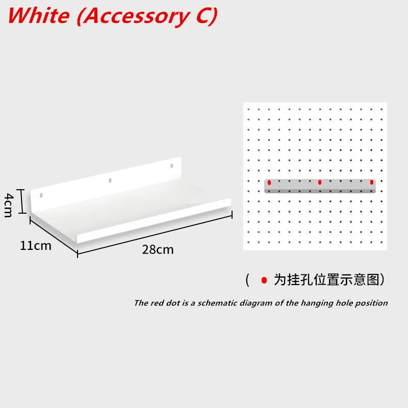 多機能メタルペグボード収納ラック