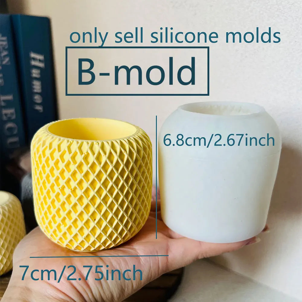 クラフト・DIY用|ハンドメイドキャンドル用 幾何学模様型 シリコン