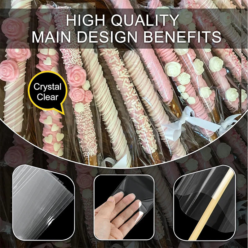 |イベント・ノベルティ用品 | 透明セロハンバッグ 50/100枚セット | W7.3×H28c