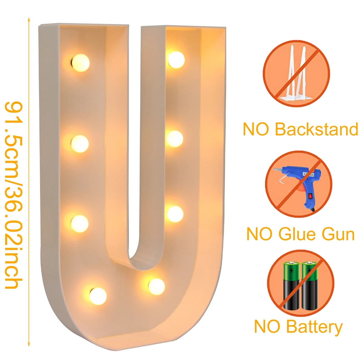 特大LEDライトフレーム 【アルファベット型】