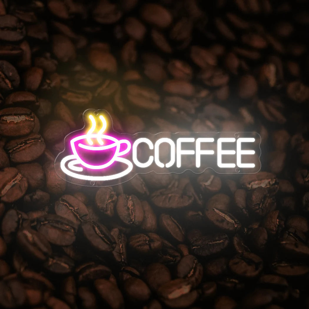 オープンコーヒーLEDネオンサイン(ネオン看板)