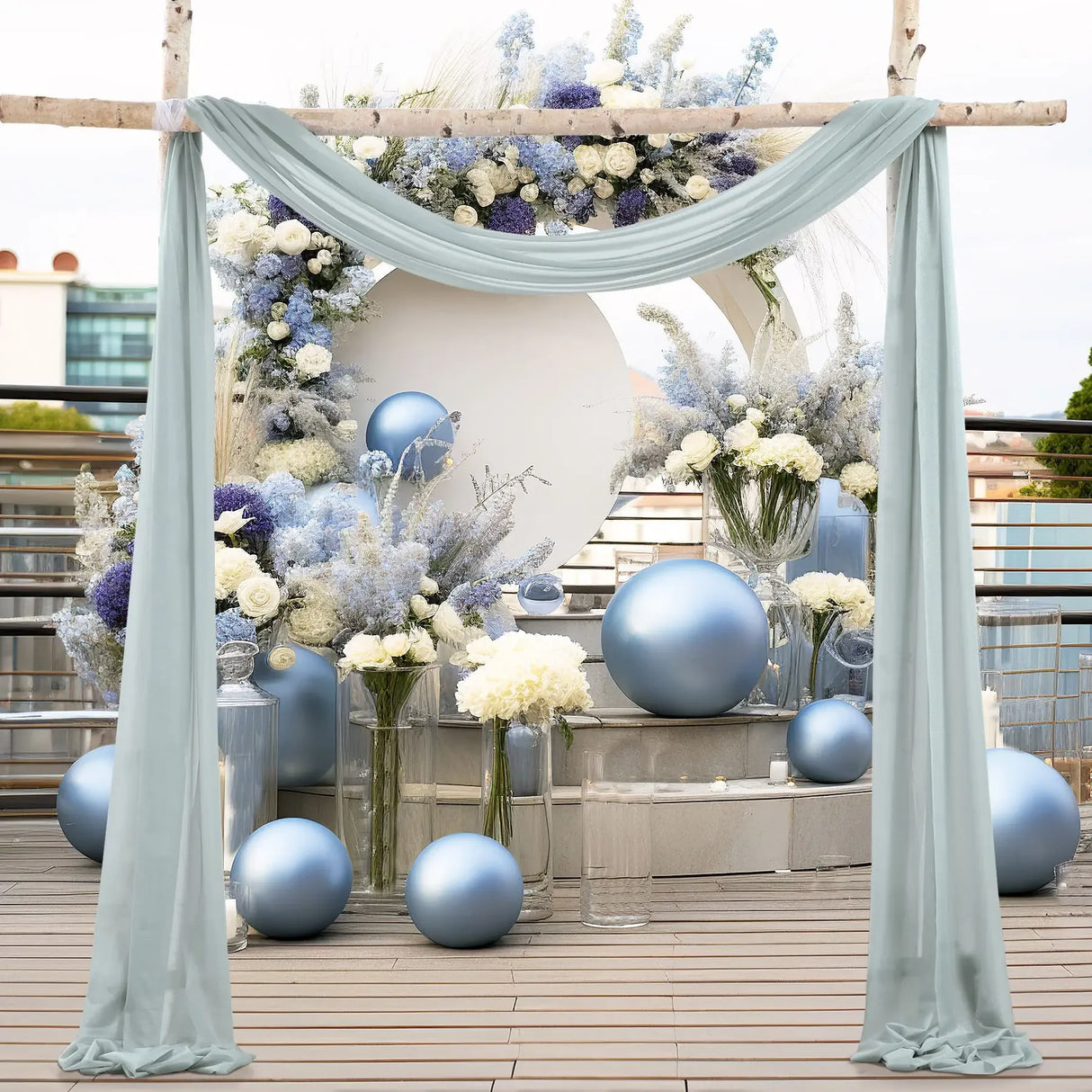 インテリア・パーティ装飾 | シフォン生地 カーテンセット | 2枚入