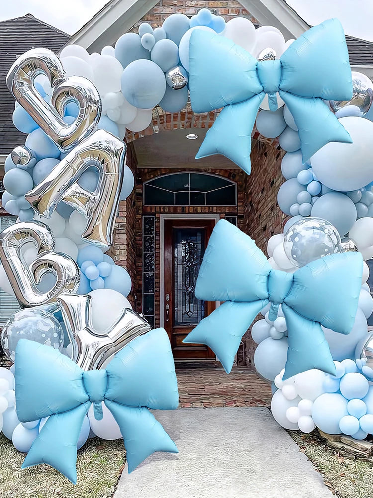 イベント・バルーン装飾 |リボン型アルミバルーンセット | 3個