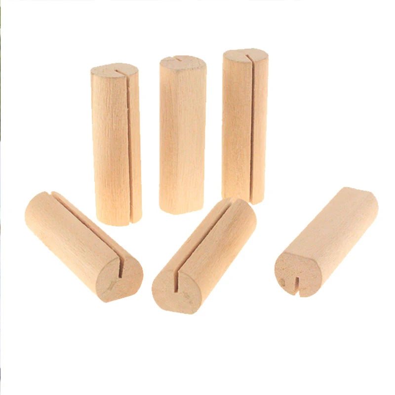 イベント・結婚式装飾|天然木製席札クリップ 写真ディスプレイ用