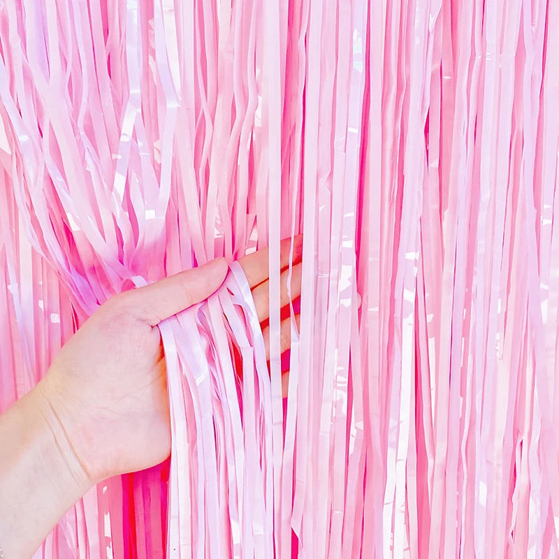 パーティー・インテリア用装飾 マカロン・レインボーカラーカーテン 1P/2Pセット