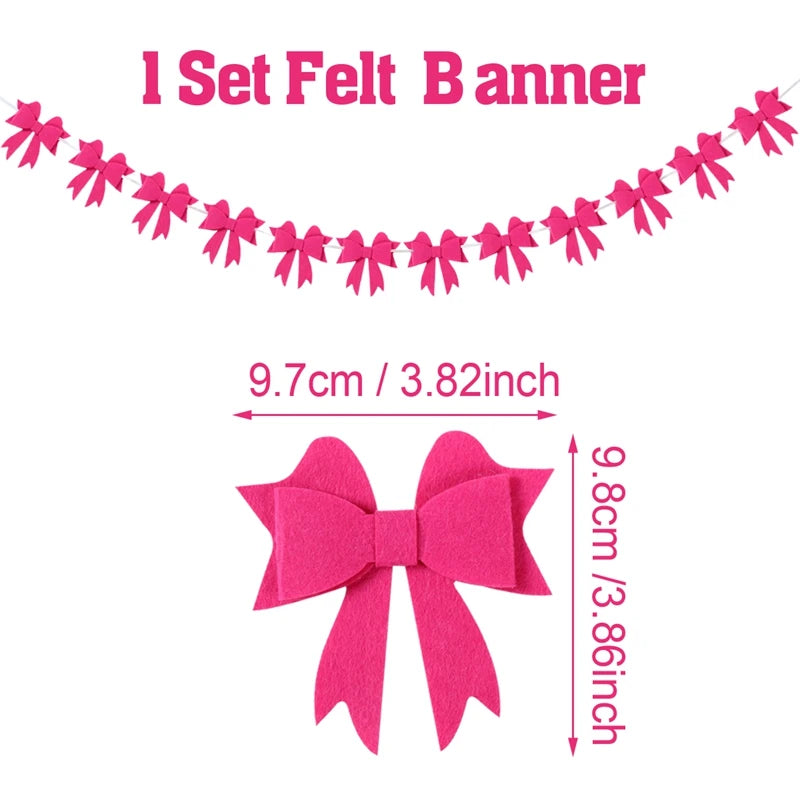 ピンクリボン付きラテックスバルーンセット