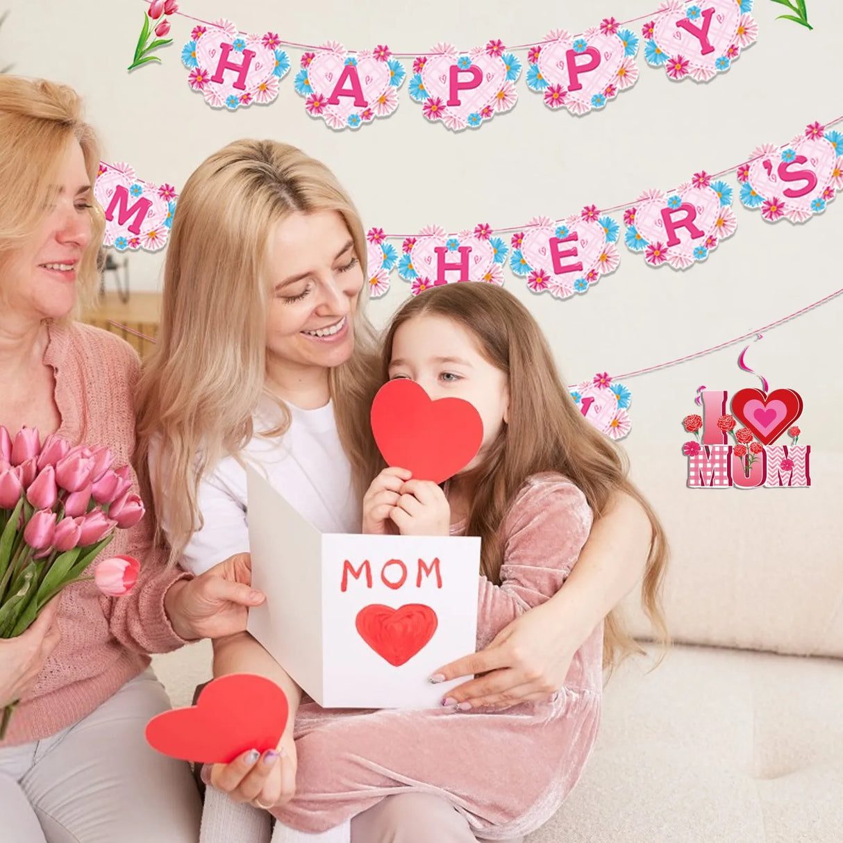 パーティー用装飾 母の日イベント・パーティー用バナー 母の日お祝い