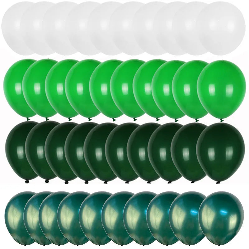 レトロダークグリーンバルーン40個セット