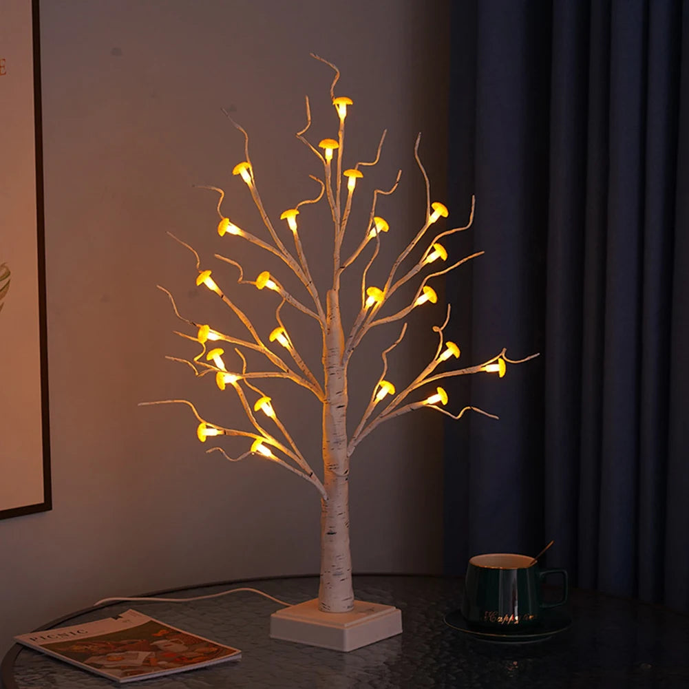 モチーフライト|イベント・パーティー装飾|白樺デザインLEDツリーランプ USB/電池式(高さ60cm)
