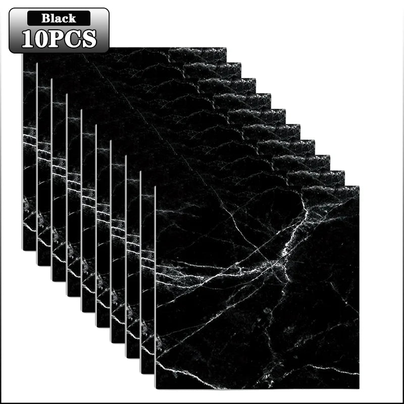 DIY用 マーブル柄タイル風 ステッカー 10枚/20枚/40枚 選べる数量