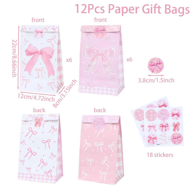 ピンクリボン付きラテックスバルーンセット