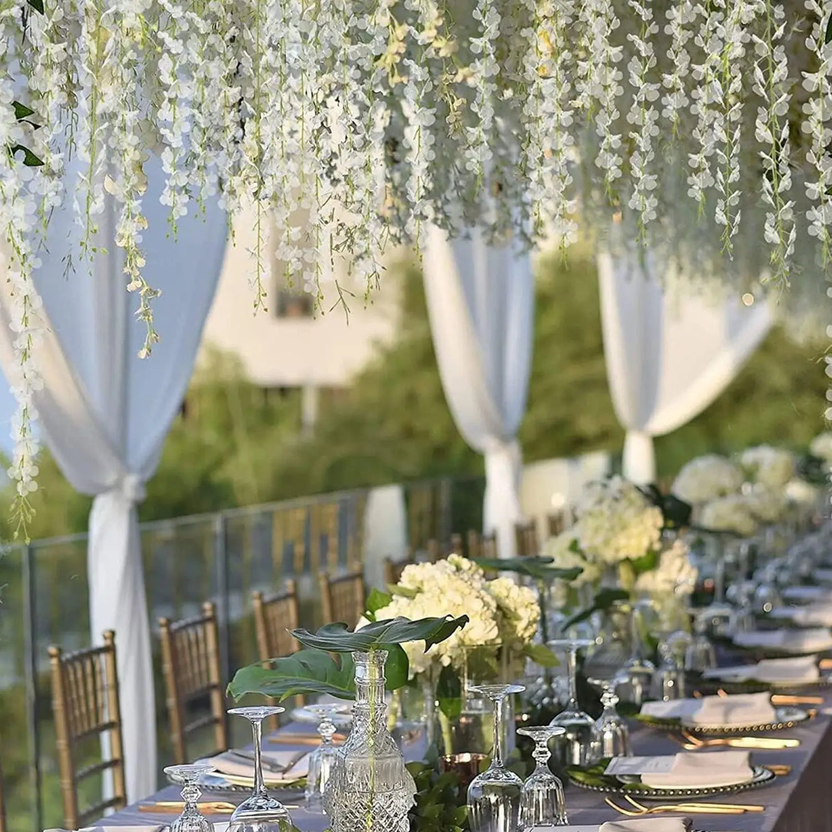 パーティー・ガーデン装飾|シルク造花 ガーランドセット(12個入り)