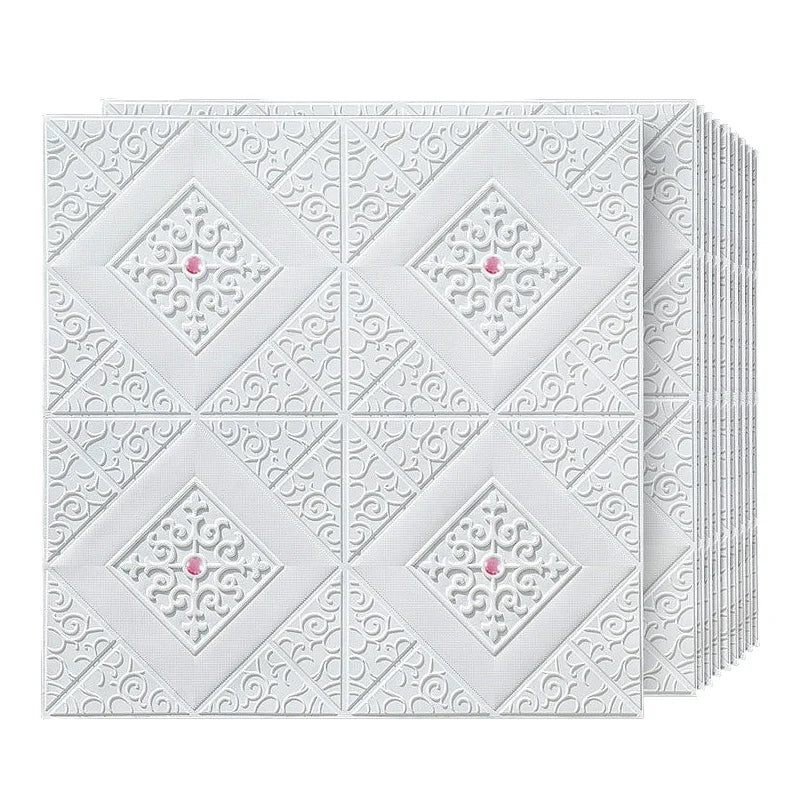 DIY用 3Dアンティーク調タイル風ステッカー 70x70cm 5pcs/10pcs 防水性