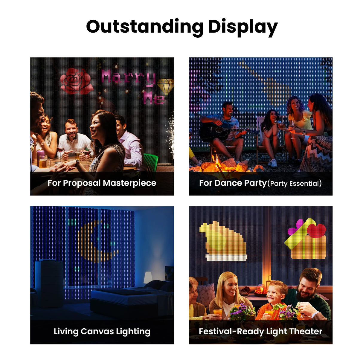 カーテンライト|イベント・クリスマス装飾| Bluetoothスマートカーテンライト(幅2m)