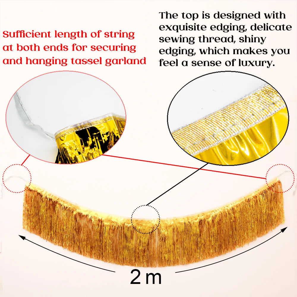 クリスマスガーランド|イベント・クリスマス装飾|プレミアムホイルガーランド2M 4層デコレーション