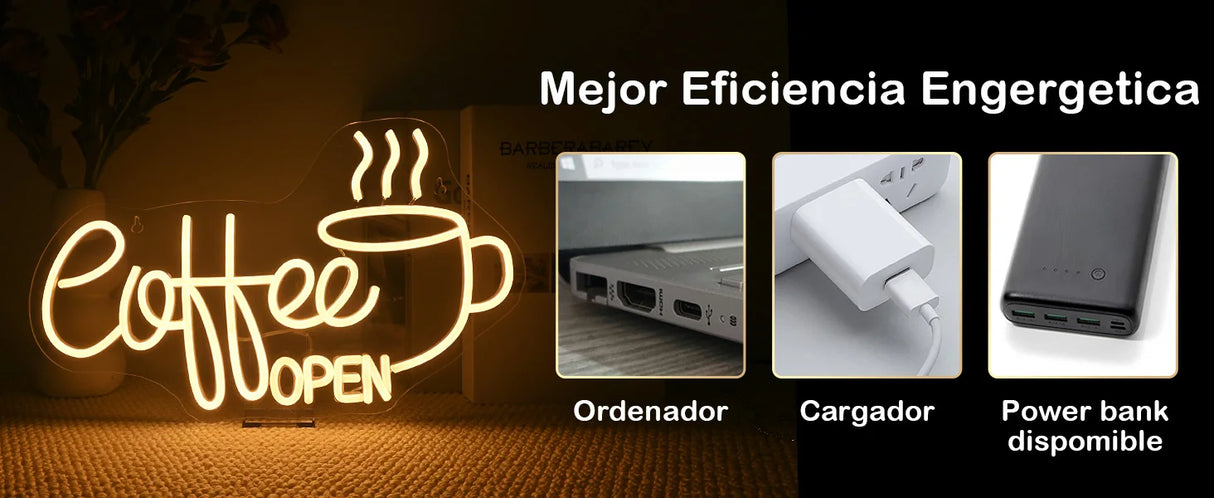 Coffee OPEN LEDネオンサイン(ネオン看板)