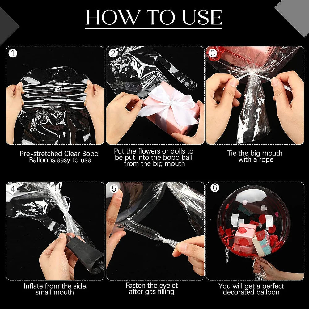 イベント・バルーン装飾|透明バルーンデコレーションセット