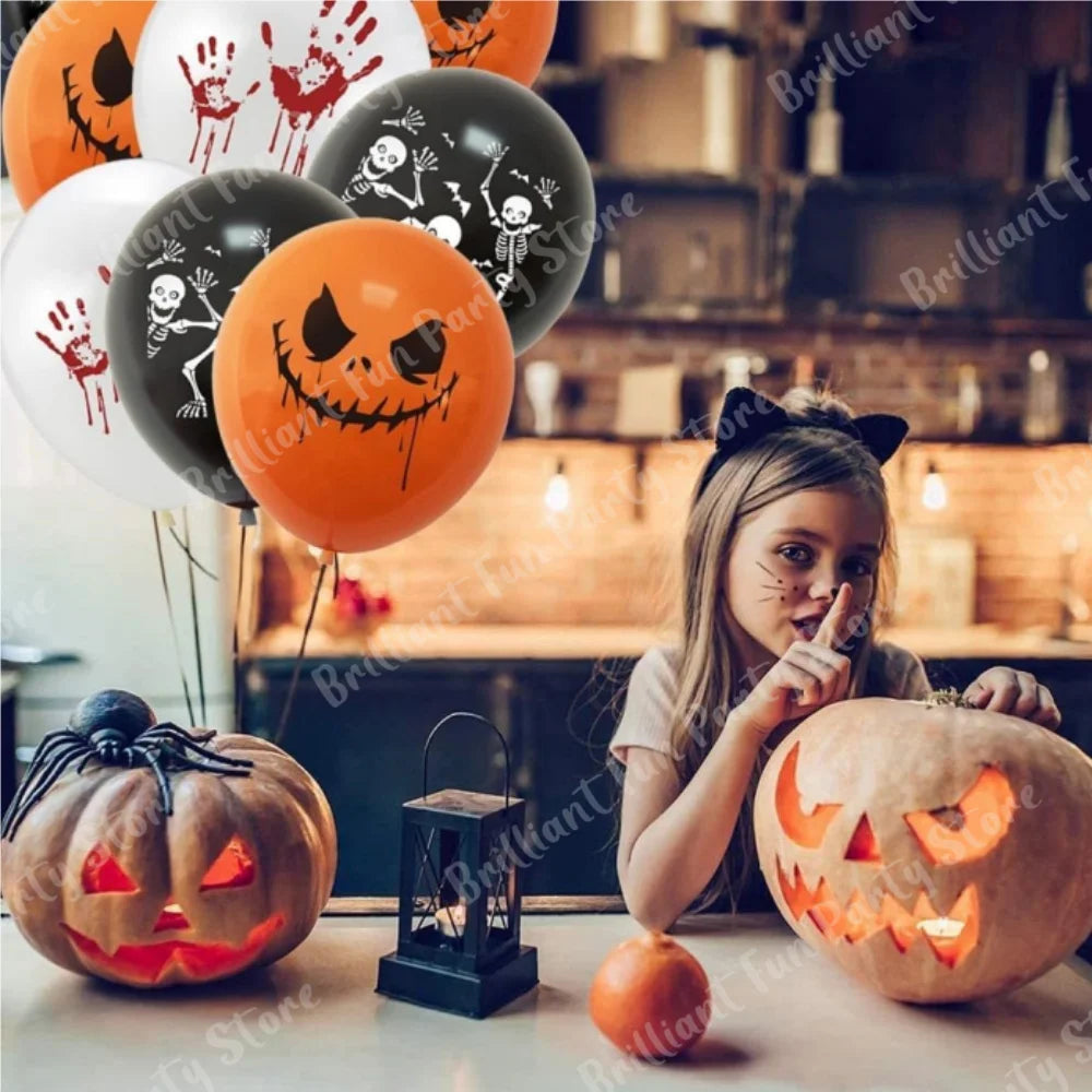 イベント・ハロウィン装飾|ハロウィン柄バルーンセット(12個)