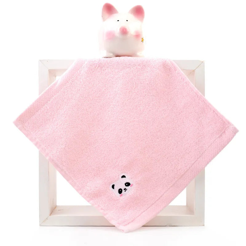 | ノベルティ用品 | 動物刺繍入りコットンフェイスタオル| 25x25c