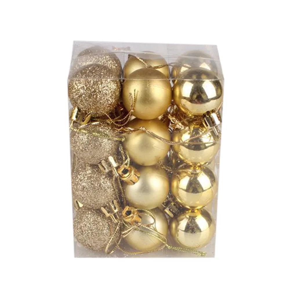 イベント・パーティー装飾|クリスマスツリーボール型 オーナメント 24個セット(30m)