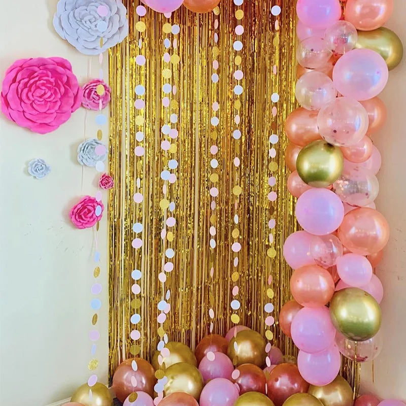 パーティー・インテリア用装飾 キラキラ!ホイル素材カーテン 2Pセット 華やか演出