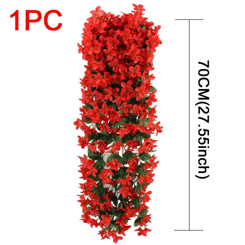 造花ハンギングローズ&アイビー壁掛け