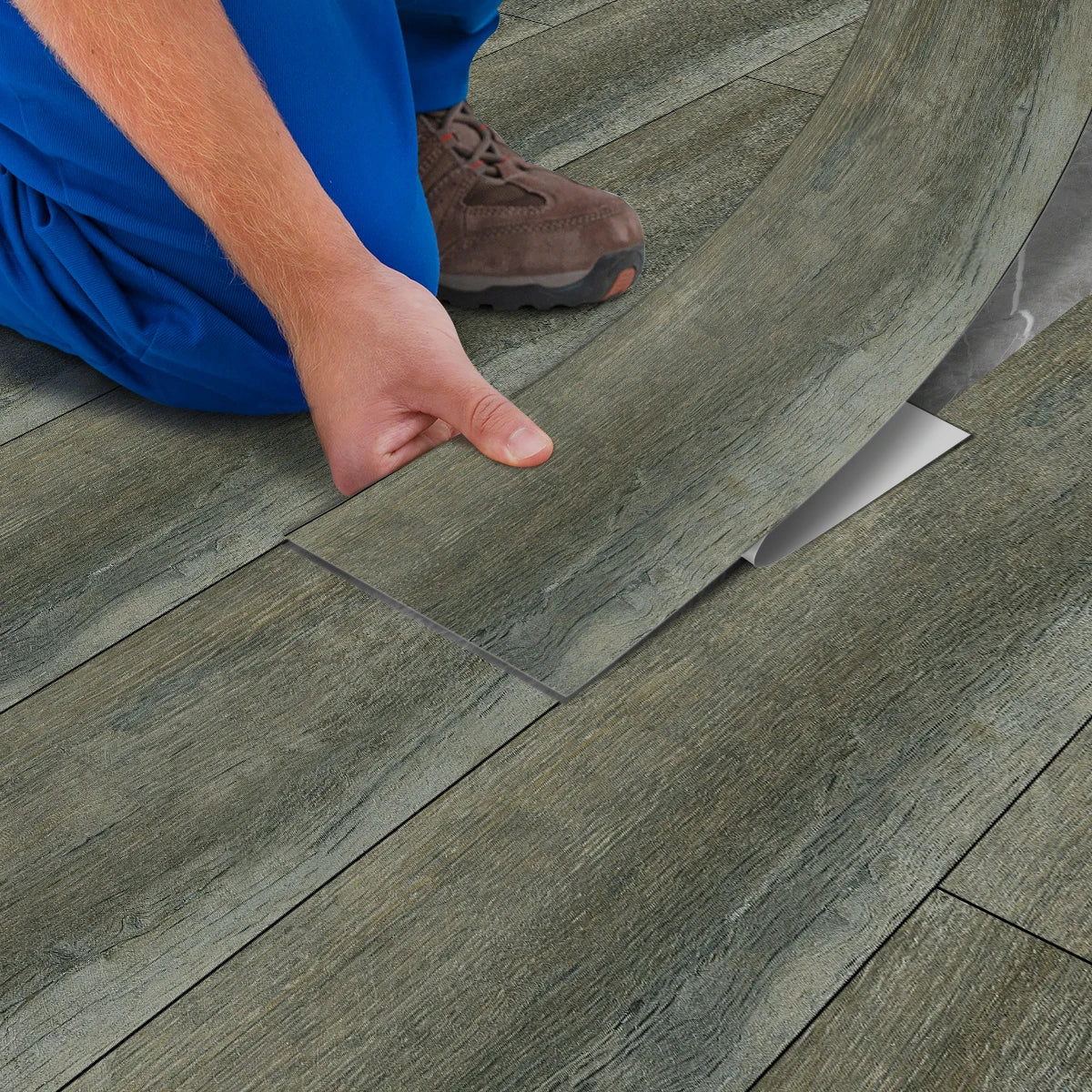 DIY用 ヴィンテージ風木目調 ステッカー 幅15㎝ x 90cm 5枚入