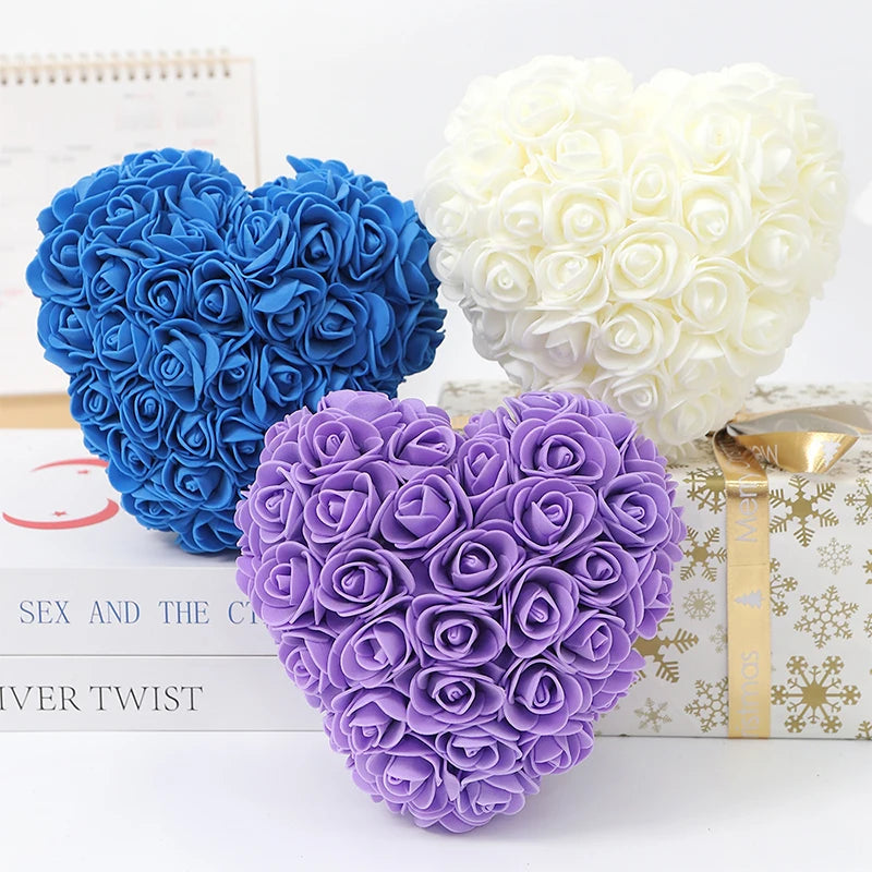 パーティー・インテリア装飾|造花ハートローズ (15cm)