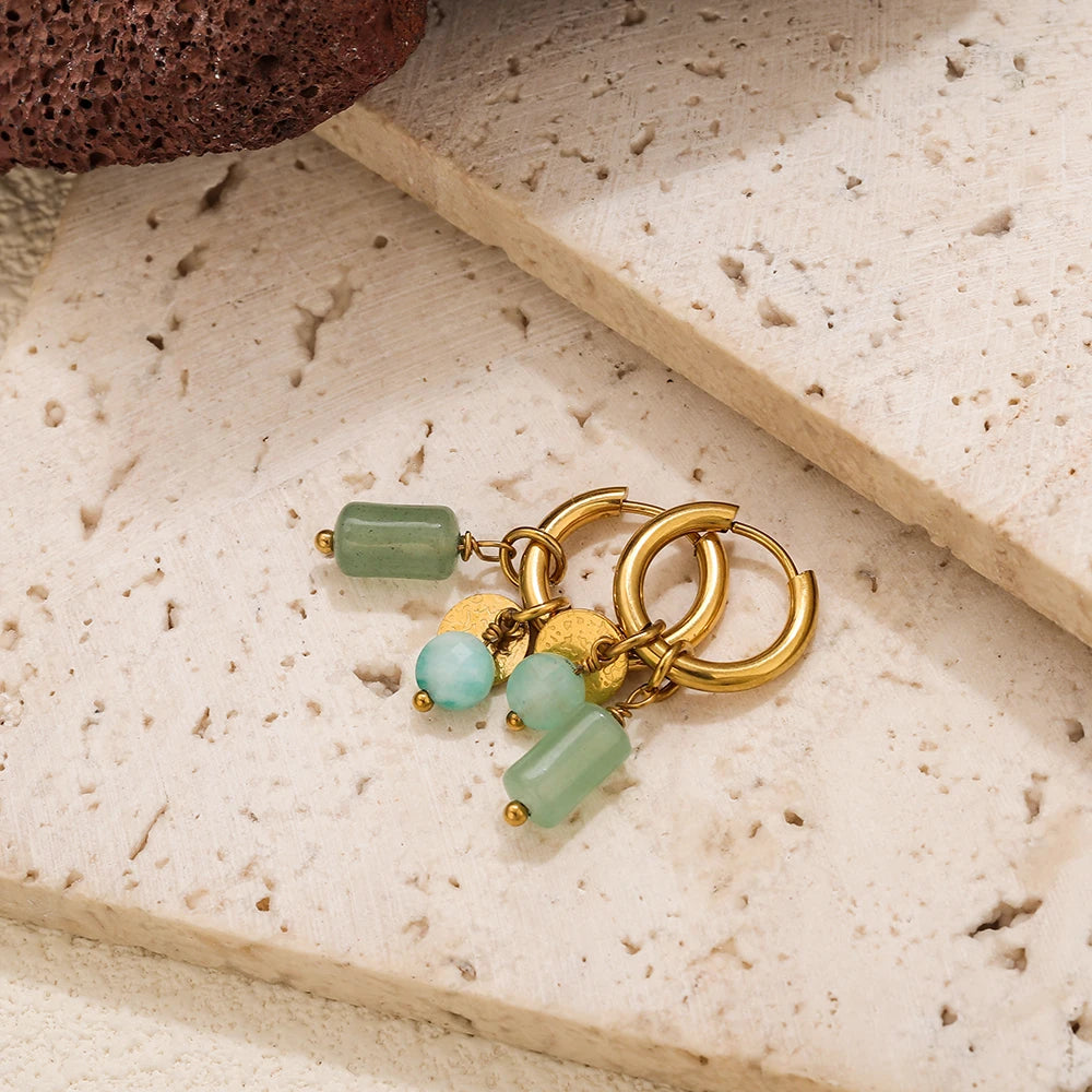 ヴィンテージボヘミアン タイガーアイイヤリング