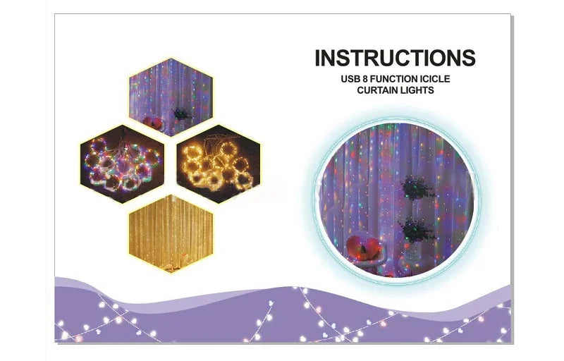 カーテンライト|イベント・パーティー装飾|LED防水カーテンライト(幅3M)