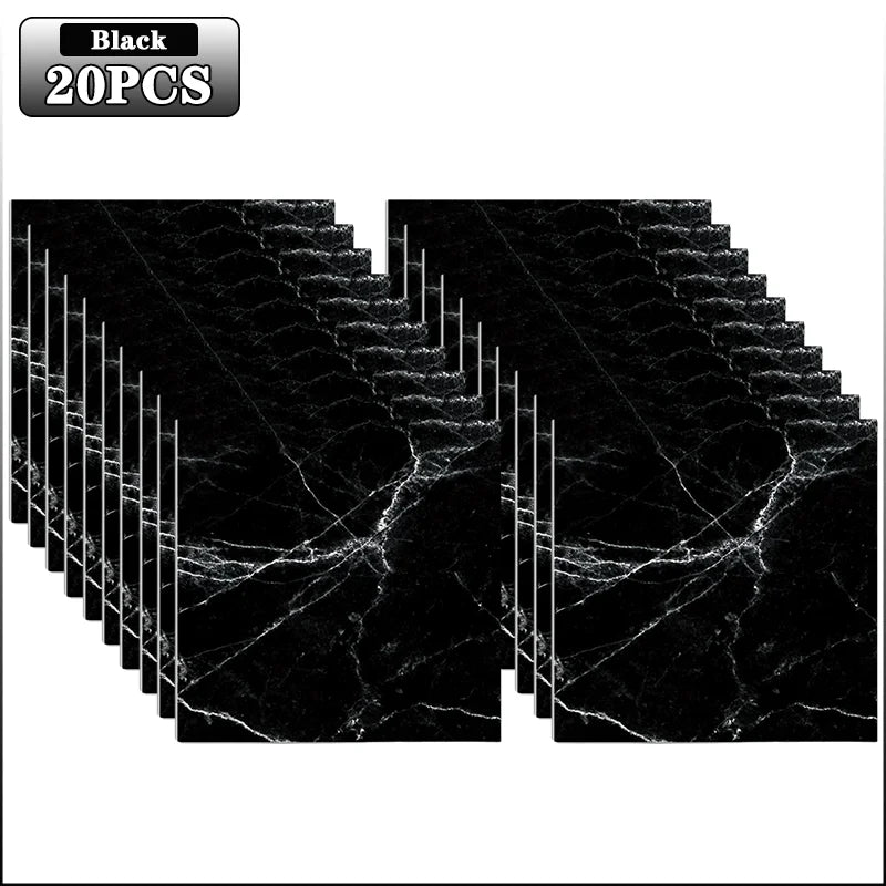 DIY用 マーブル柄タイル風 ステッカー 10枚/20枚/40枚 選べる数量