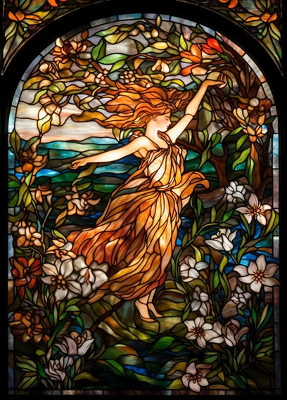 ステンドグラス教会風 ウィンドウフィルム(UVカット・静電気吸着タイプ)