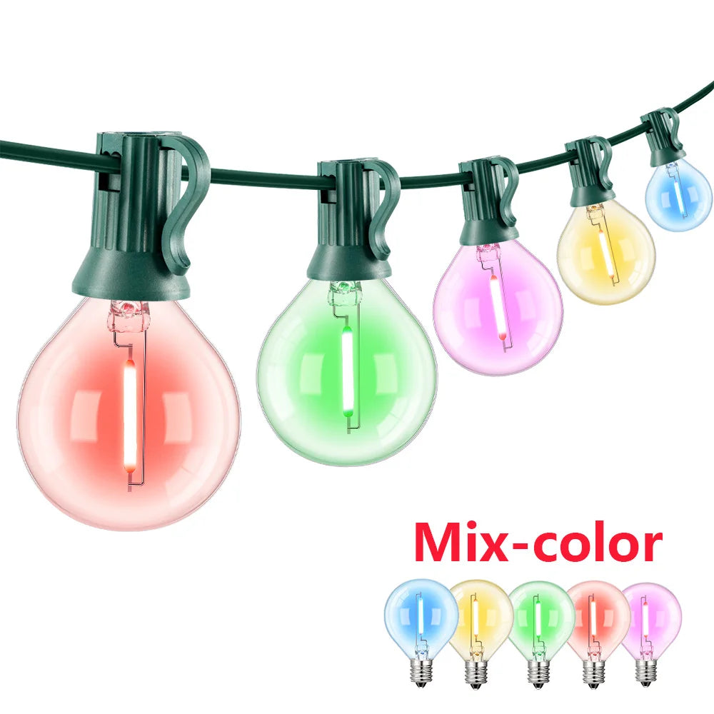 ドレープライト|イベント・パーティー装飾|カラフル屋外ガーランドライト(7.6M/10M/15M/20M)