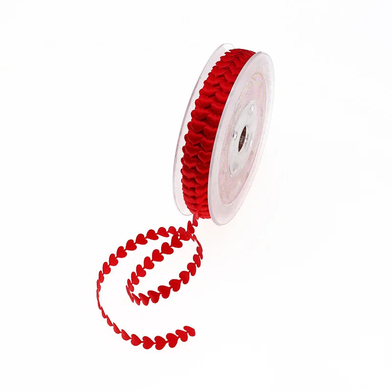 ハート柄超音波エンボスサテンリボン 20m