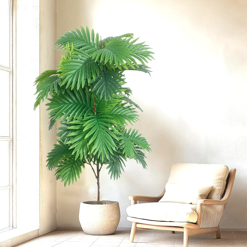 70~150cm・大型人工ヤシの木・フェイクトロピカル植物・グリーンモンステラの葉