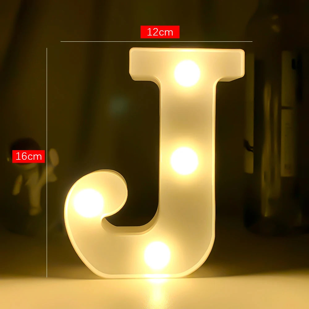 LEDナイトライト 【アルファベット・数字型】(乾電池式)