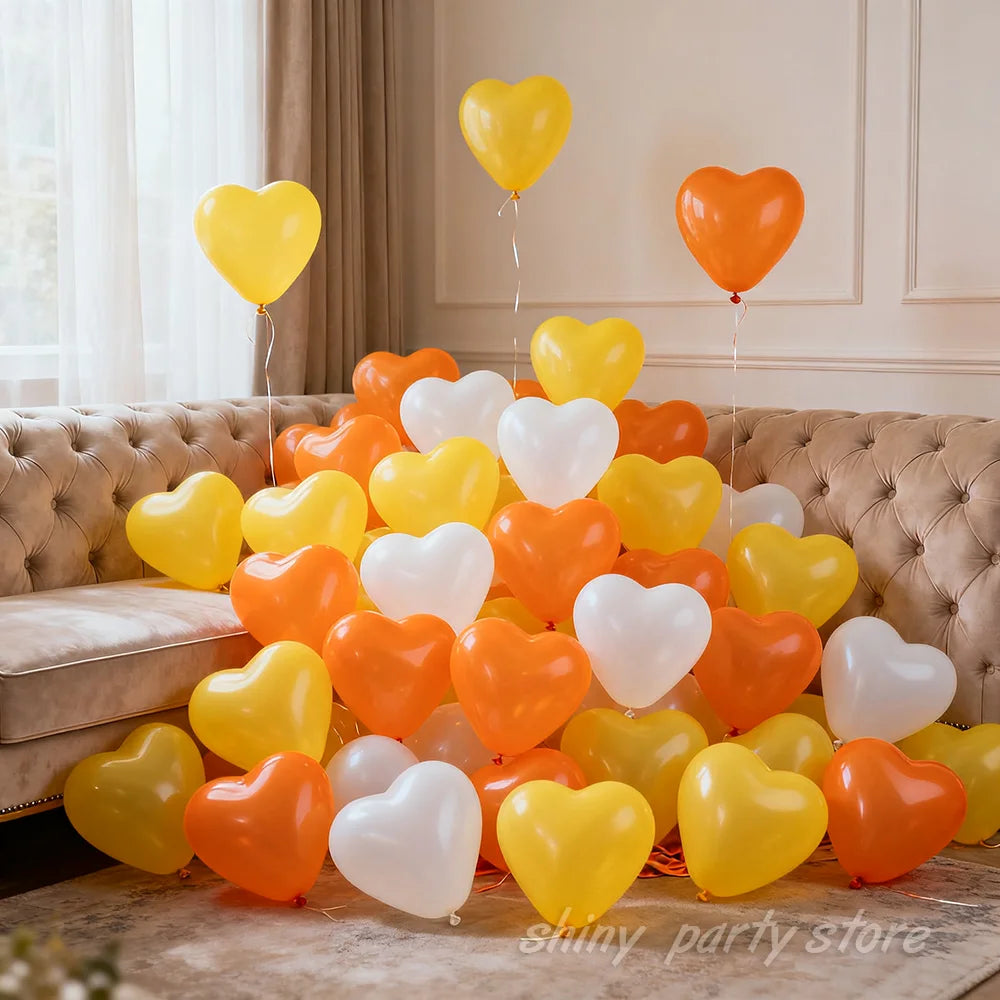 ハート型ラテックスバルーン 10/20/50個セット
