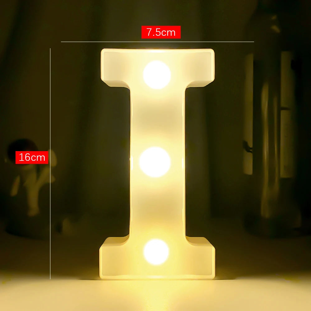 LEDナイトライト 【アルファベット・数字型】(乾電池式)