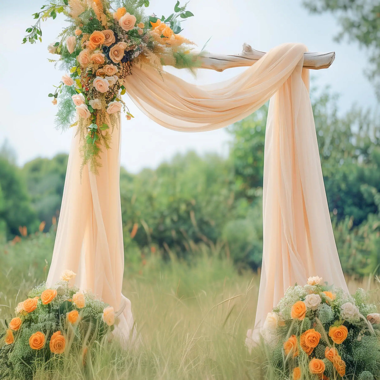 インテリア・パーティ装飾 | シフォン生地 カーテン | 全長6m/8m/10m