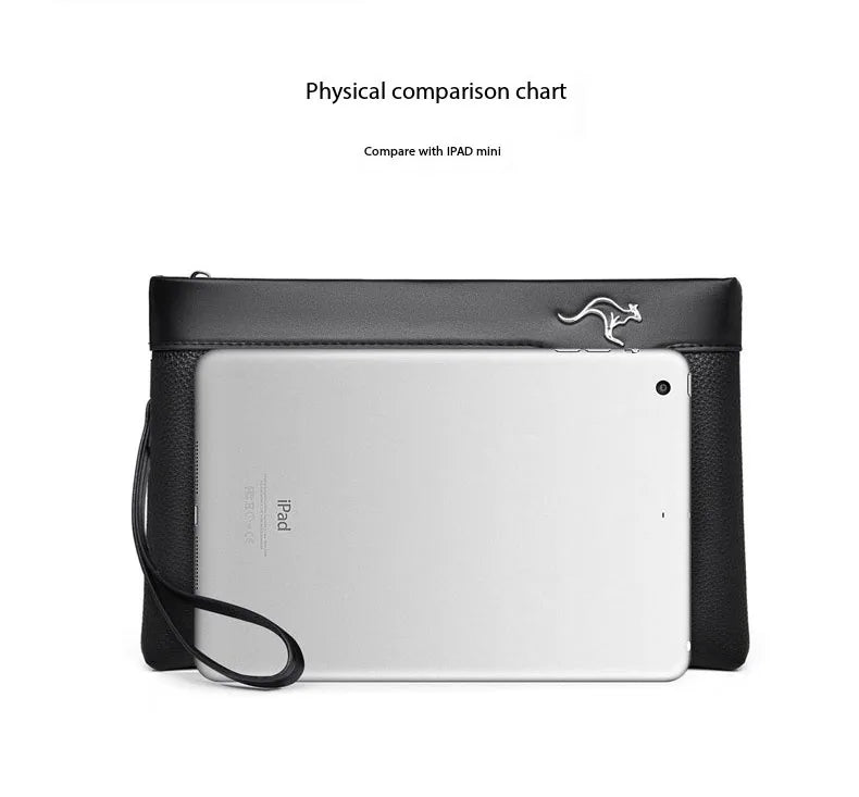 |イベント・ノベルティ用品 | メンズPUレザークラッチバック | W26cm×H17cm×D3cm