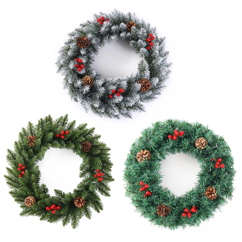 イベント・クリスマス装飾|松ぼっくりリース 壁掛け装飾