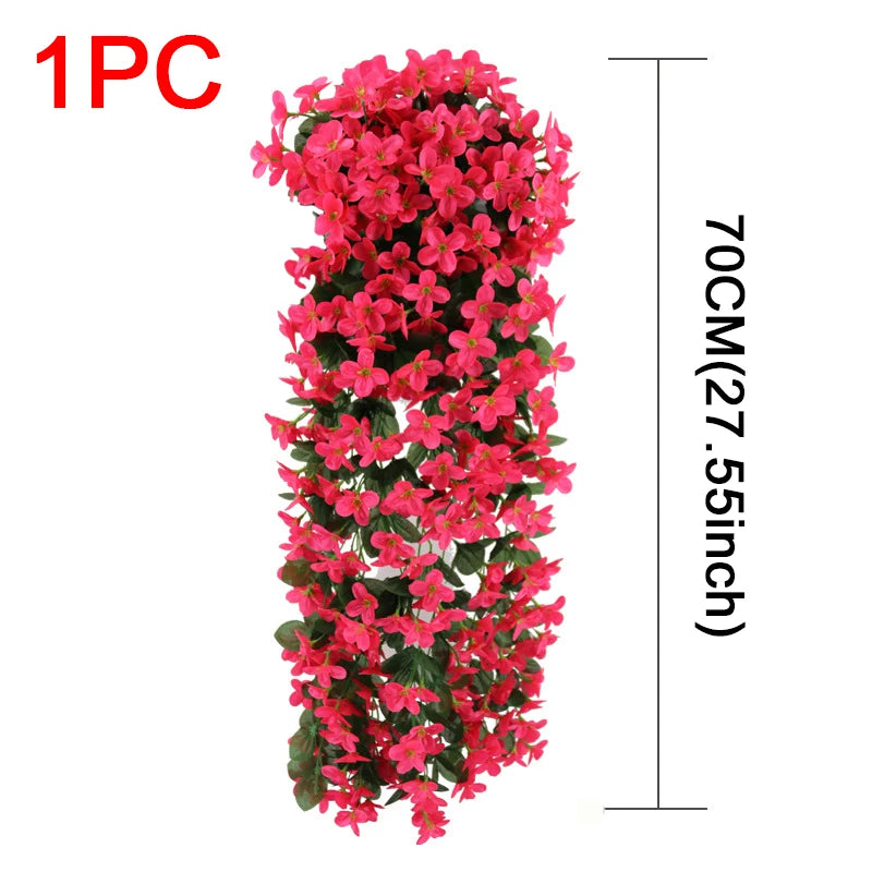 造花ハンギングローズ&アイビー壁掛け