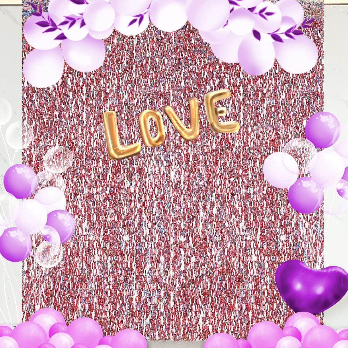 パーティー・インテリア用装飾 波形カーテン 壁面装飾 キラキラ光る