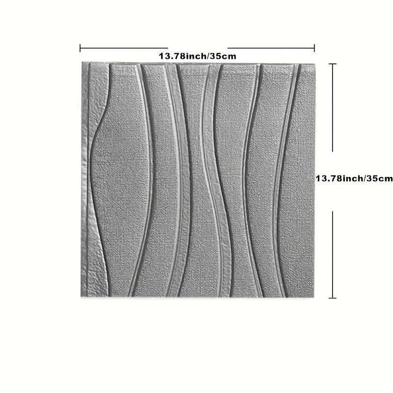 DIY用 3D壁面タイル風 ステッカー 4枚入/12枚入 モルタル壁風デザイン