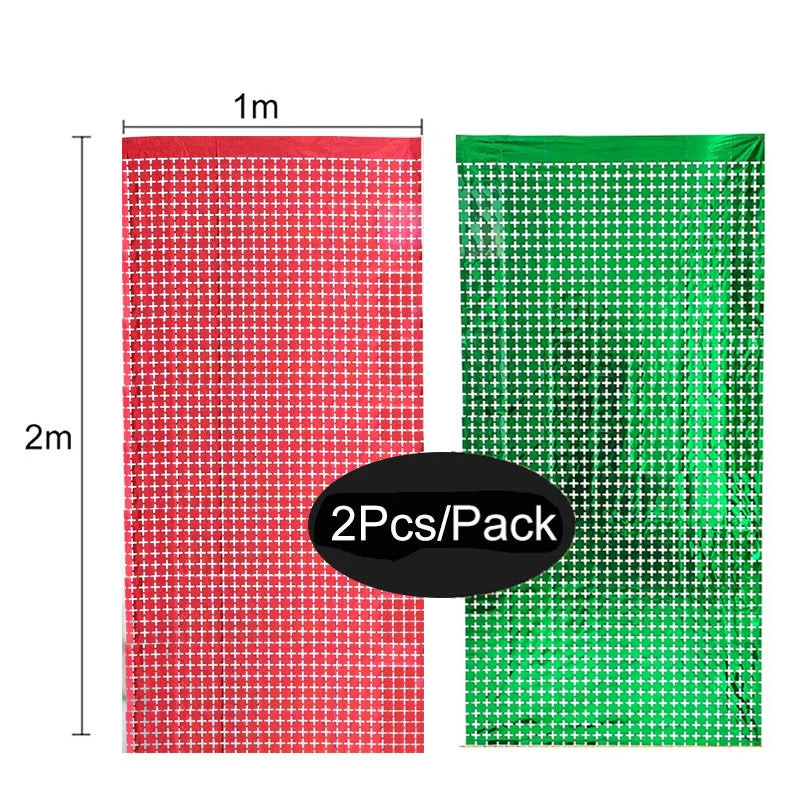 パーティー・インテリア装飾 キラキラ!カーテン 2枚入 ミラーボール風デザイン