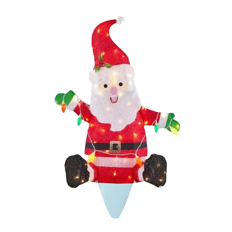 イベント・クリスマス装飾|LEDアクリルプレート型イルミネーション アニマル サンタクロース