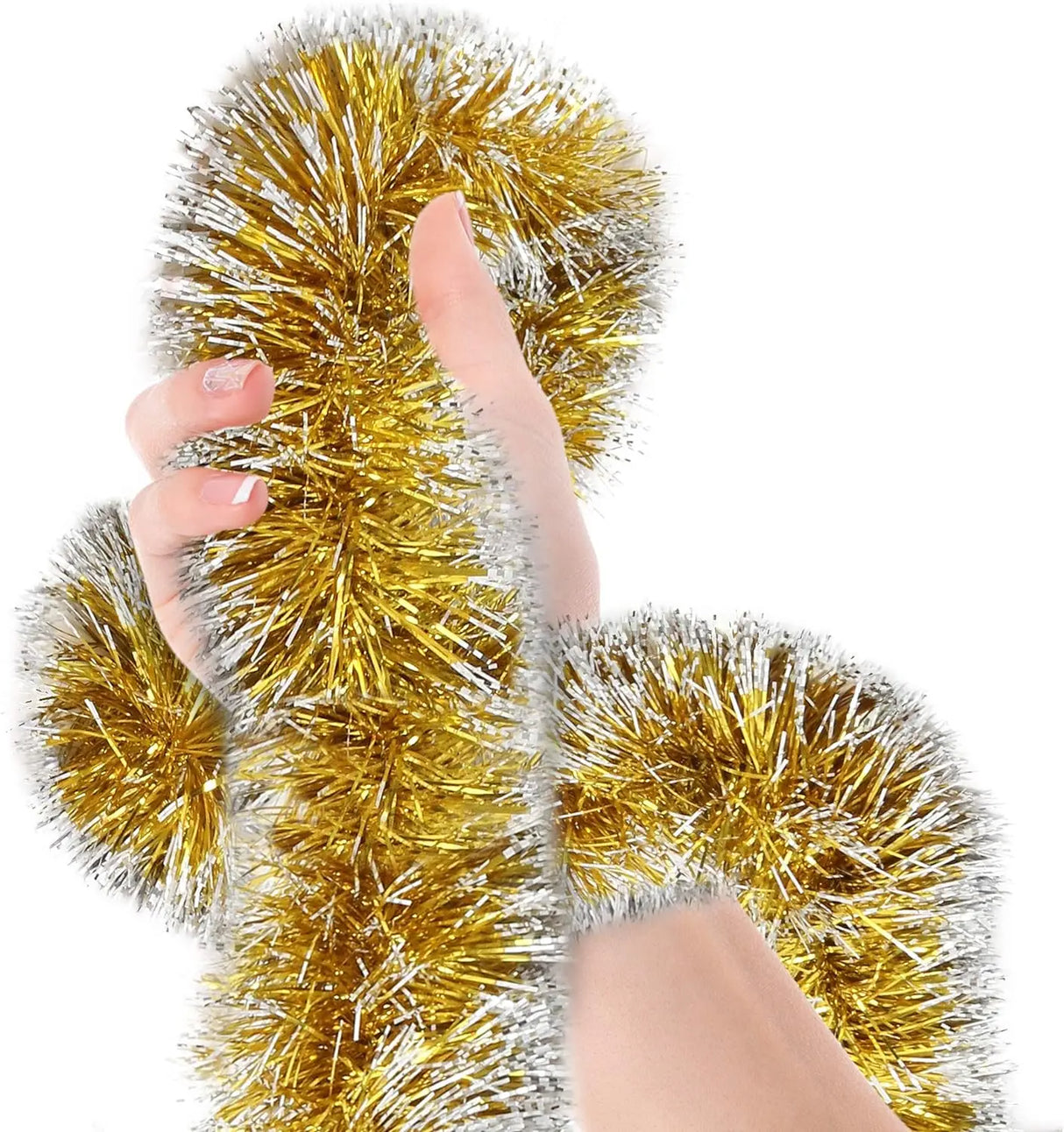 クリスマスリース|メタリックストリーマー 緑 2m