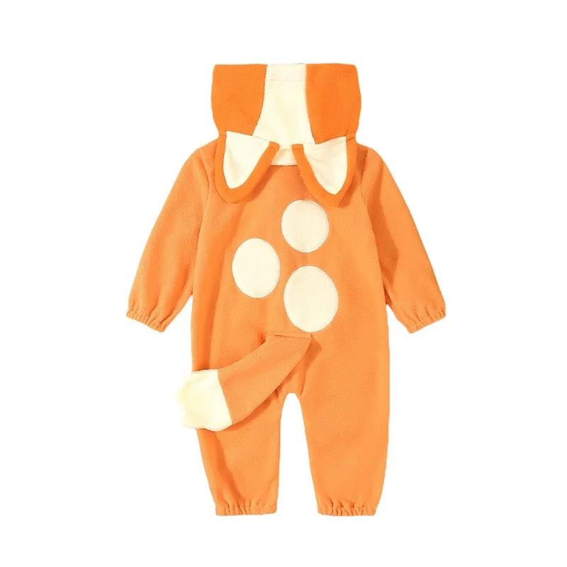 イベント・ハロウィングッズ|キツネ着ぐるみ風ロンパース(70c〜120c)